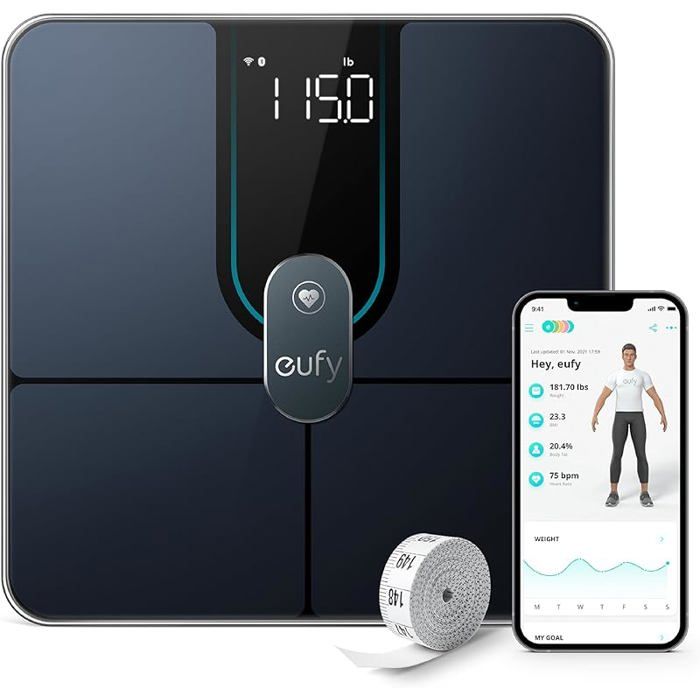 Balance Connectée WIFI et Bluetooth, 16 Mesures (Poids, Fréquence ...