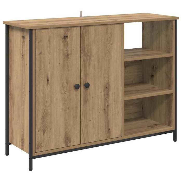 [2146061]Meuble Bas - Buffet de salonmeuble de rangement Buffet Chêne artisanal 100x33x75 cm Bois dingénieriePoids:25.56 Kg