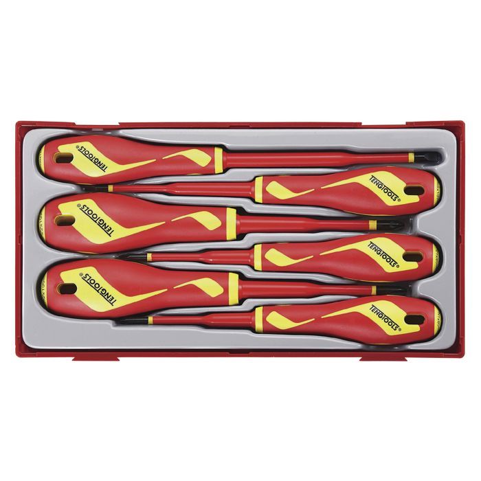 Teng Tools Jeu de 6 tournevis isolés 1000 V - plats PH & PZ (TTV706N RBD)
