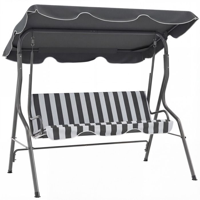 OUTSUNNY Balancelle De Jardin 3 Places Avec Coussin