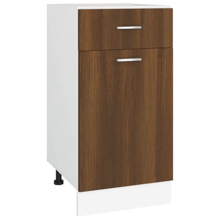 Soldes FlottantsArmoire à tiroirs 1 PCS - Cabinet/Meuble bas de cuisine - Lyon Chêne brun 40x46x81 5cm Bois dingénierie 8768252