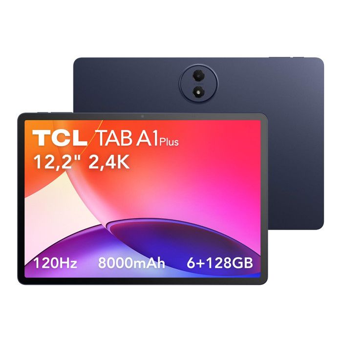 TCL Tablet TAB A1 Plus 122 2.4K 120Hz Snapdragon 4 Gen 2 6GB RAM 128GB Wi-Fi Android 16 Space Blue