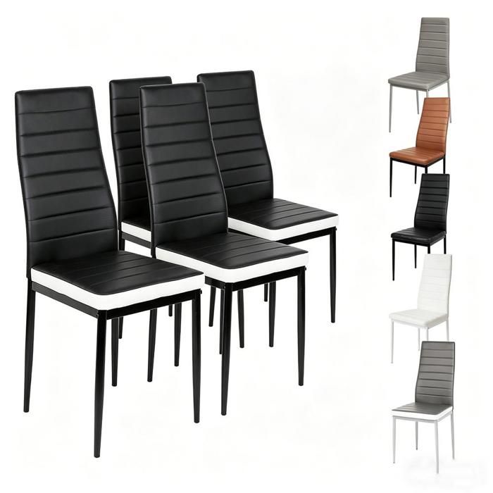 SUPFINE Lot de 4 Chaises de Salle à Manger avec Dossier Haut Chaises de Cuisine Moderne pour Salon Restaurant Jusquà 120 kg