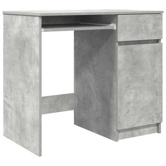 Gris Table de travail - Bureau gris béton 86x49x76 cm bois dingénierie m7763
