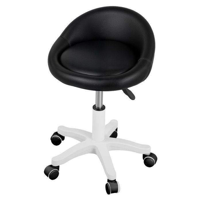 Tabouret de bureau pivotant 360° hauteur réglable 48-62 cm avec roulettes siège Largeur dassise 35 cm Ergonomique noir