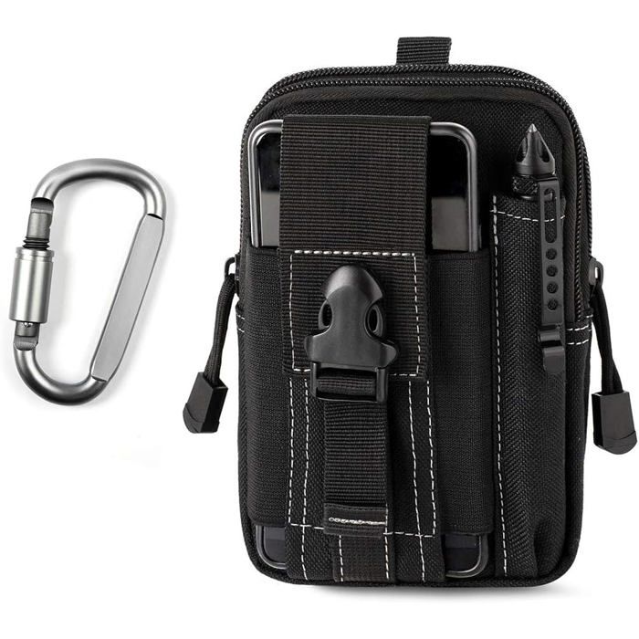 Sac Tactique Ceinture Sacoche Ceinture Molle Edc 1000D/ Sac Multifonctionnel Avec Un Mousqueton Pour Cyclisme Randonnée Al[K73]