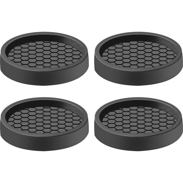 4pcs Patins antidérapants pour meubles - En caoutchouc Protection pieds - Chaise lit armoire canapé - 5cm Noir