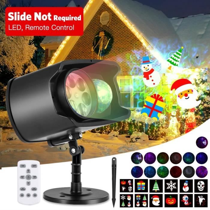 Projecteur Noël Segotendy 96 Patrons - LED Étanche Avec Télécommande - Décoration Extérieure