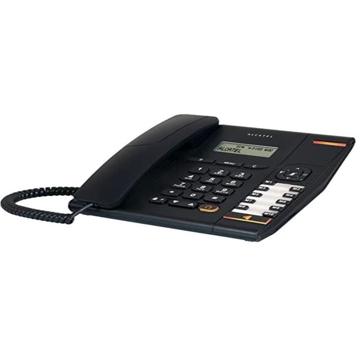 Téléphone bibloc Alcatel Temporis 580 - filaire, noir, autonomie 1h, mains libres