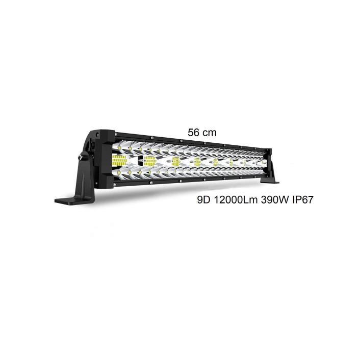 Barre Led 56cm - 9D 12000lm 390w Ip67 Faisceau de Tache et d'Inondation