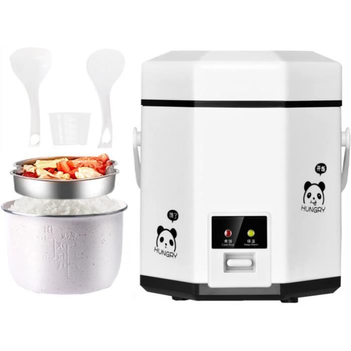 Cuiseur à Riz 2L En Acier Inox 304 - Fonction Cuisson/Réchauffage - Petit Modèle Pour 1-2 Personnes