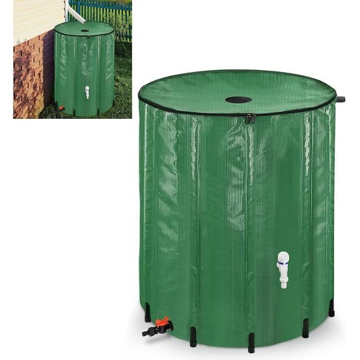 Récupérateur D'Eau De Pluie Pliable 190L En PVC Avec Filtre De Robinet
