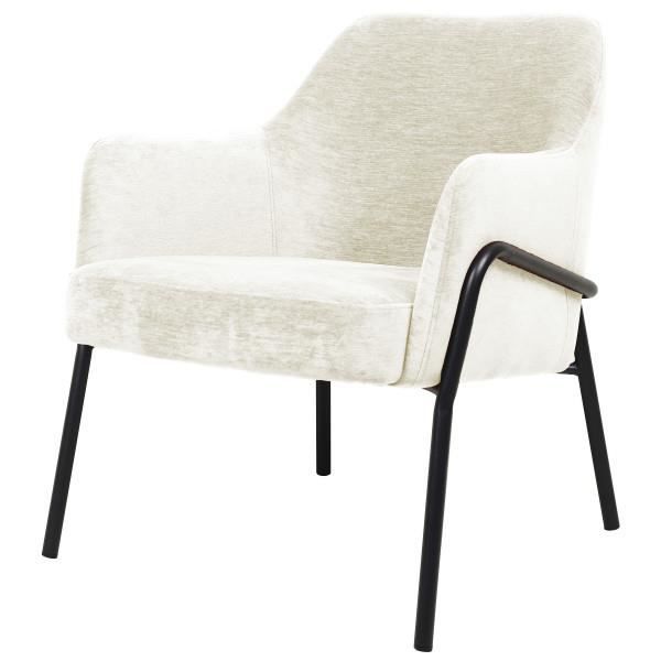 fauteuil lounge en tissu layton - noir - confortable et moderne