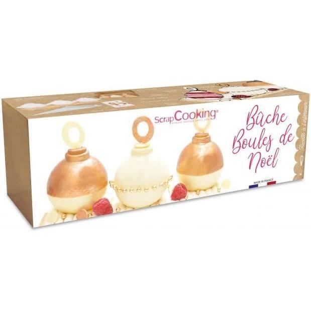 ScrapCooking Kit Bûche Boules de noël Kit Pâtisserie Bûche de Noël avec