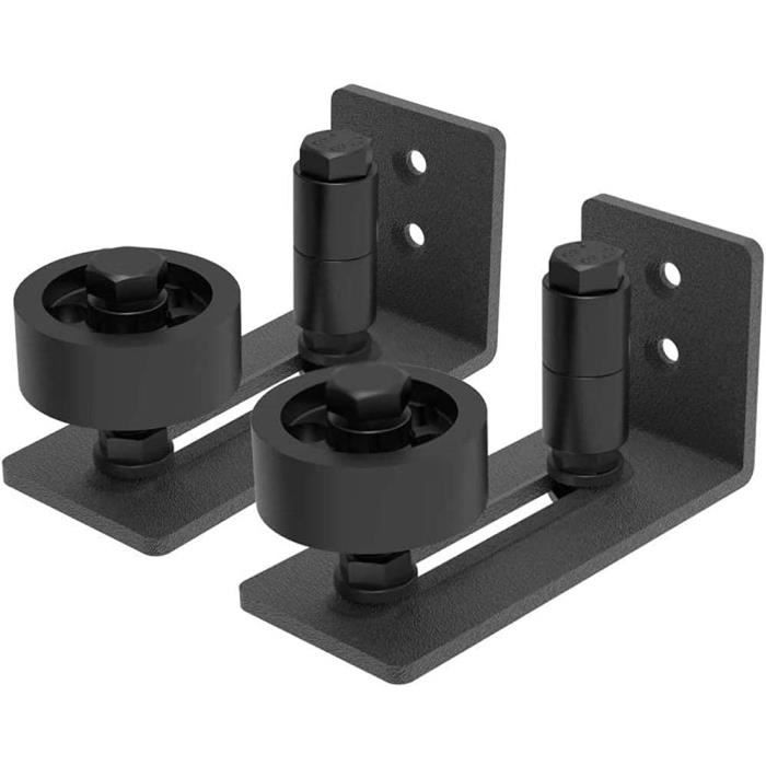 Guide Au Sol Réglable Pour Porte De Grange Coulissante - Rouleau Acier, Réglable En Hauteur, Matériel D'Installation Inclus - Pour Porte Coulissante DIY