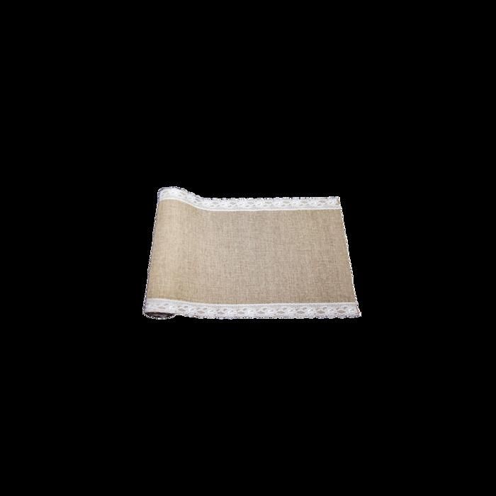 Chemin De Table Jute Et Dentelle Naturel 29 Cm X 5 M Achat