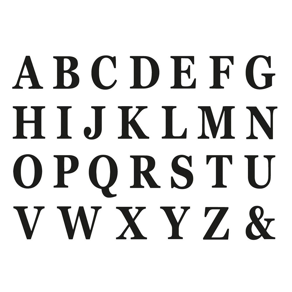 Lettres Adhésives Coloris Noir - A - À - Z, 50 Ou 75mm - Par 10