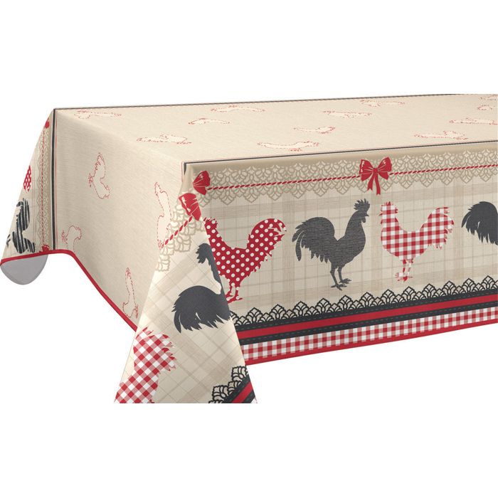 nappe anti taches rectangulaire 150x200 cm coq cdiscount maison
