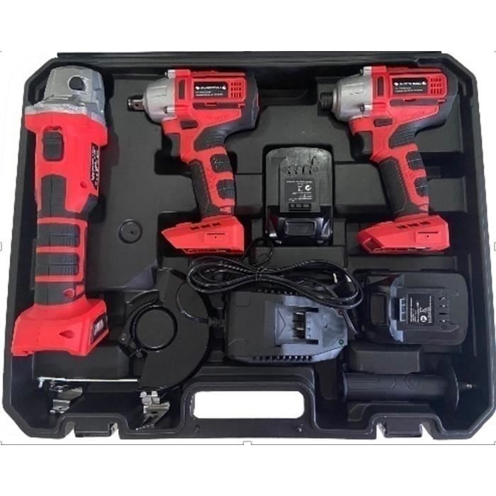 KIT D'OUTILS SANS BALAIS 20V Clé à chocs et moteur à chocs Meuleuse d