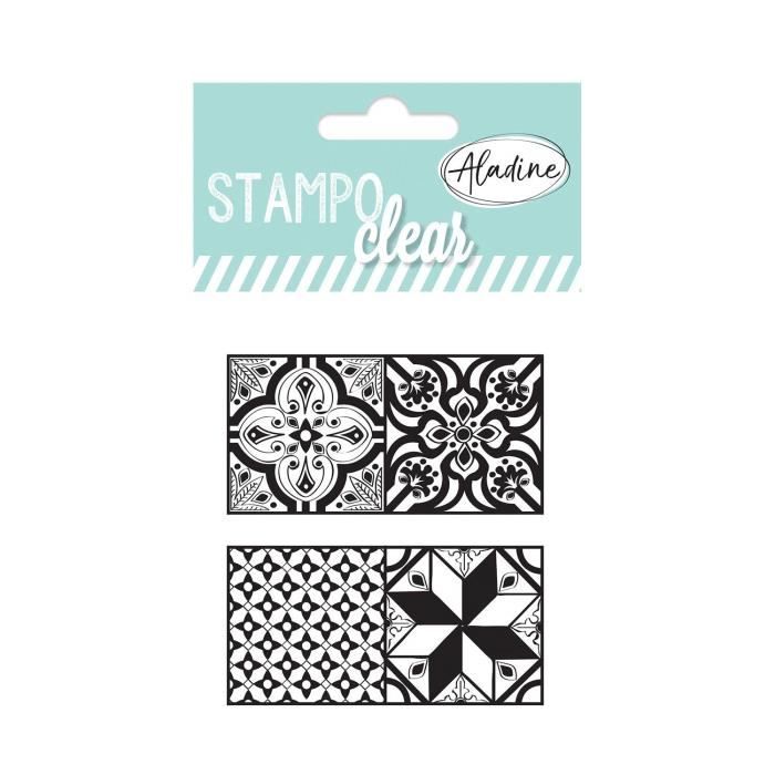 Aladine Stampo Clear Individuel Carreaux De Ciment Tampons Transparents Creatifs Carterie Creative Diy Et Scrapbooking P Cdiscount Beaux Arts Et Loisirs Creatifs