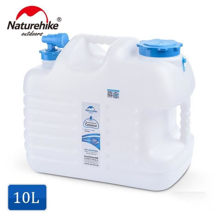 Sharplace Réservoir d'eau à roulettes avec Couvercle à vis, Tige de Traction, pichet de Stockage d'eau, conteneur de Stockage d'eau pour Camping RV ménage, Blanc