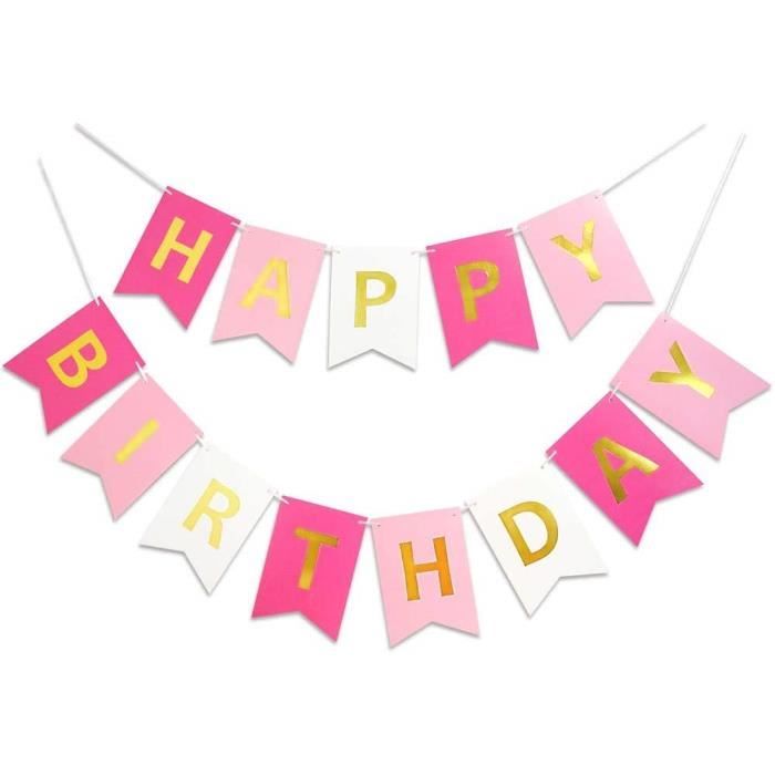 Banderole Happy Birthday Argenté | France Effect