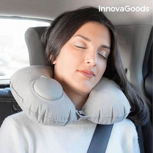 Coussin De Voyage Gonflable Ergonomique Pompe Integre Maintien Des Cervicales Pour Dormir En Voiture Train Ou Avion Gris Coussin De Voyage Gonflable Ergonomique Pompe Integre Maintien Des Cervicales Pour Dormir En Voiture Train Ou Avion Gris