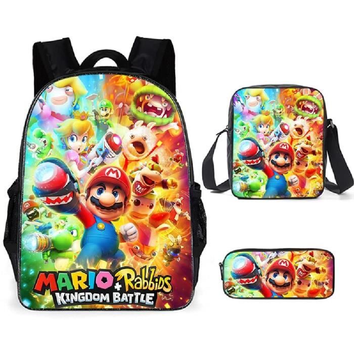 Super Mario Sac a dos pour garcon Super Mario Bros Cartable Lunch Bags Pencil Case Set de 3 pieces 03 31x14x45cm 76 Multicolore Cdiscount Bagagerie Maroquinerie