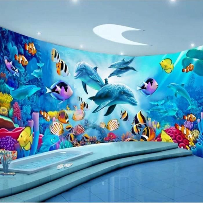 Affiche de fond d'aquarium personnalisée avec galets auto-adhésifs, papier  peint décoratif créatif en PVC pour Aquarium de 24 30 48 72 pouces