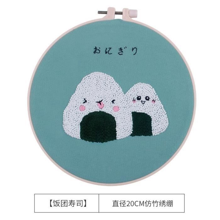 fils a coudre kit de broderie pour debutant dessin anime mignon sushi couture point en croix type 2 20cm plastic hoop cdiscount beaux arts et loisirs creatifs coloriage voiture spiderman