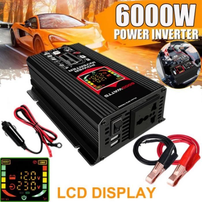 Convertisseur Voiture, Onduleur à Onde Sinusoïdale Pure DC 12 V/24 V