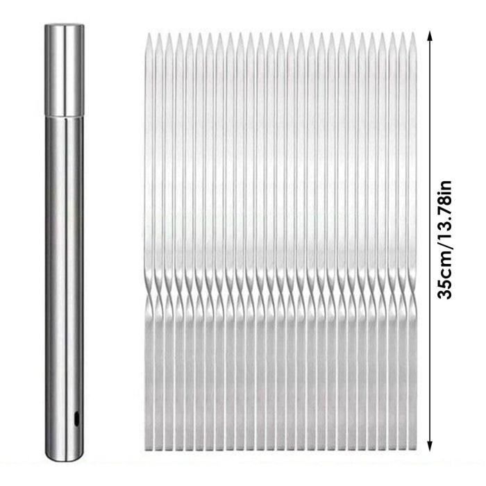 80 Pièces Brochettes Barbecue Réutilisables En Acier Inoxydable 2,5mm X 15cm Avec Anneau - MUNTE