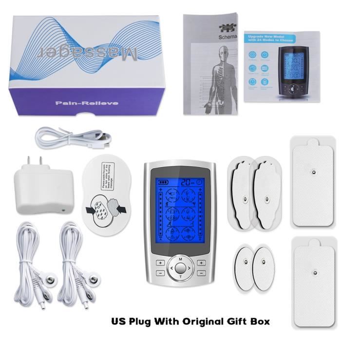 Stimulateur Musculaire EMS/TENS - 24 Modes, Apaisement Dos, Neuf