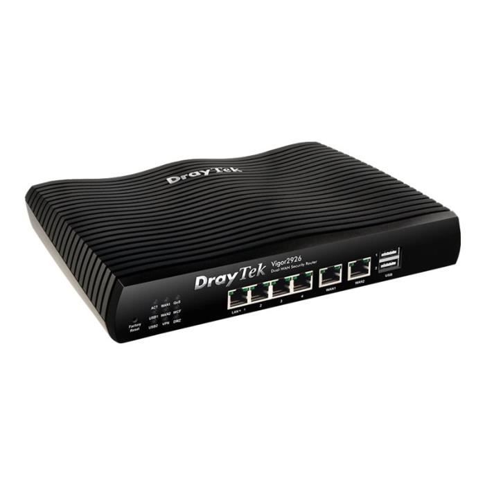 Draytek Vigor 2926 Routeur commutateur 4 ports GigE ports WAN : 2 Reconditionné - DrayTek reconditionné disponible sur Cdiscount Seconde Vie