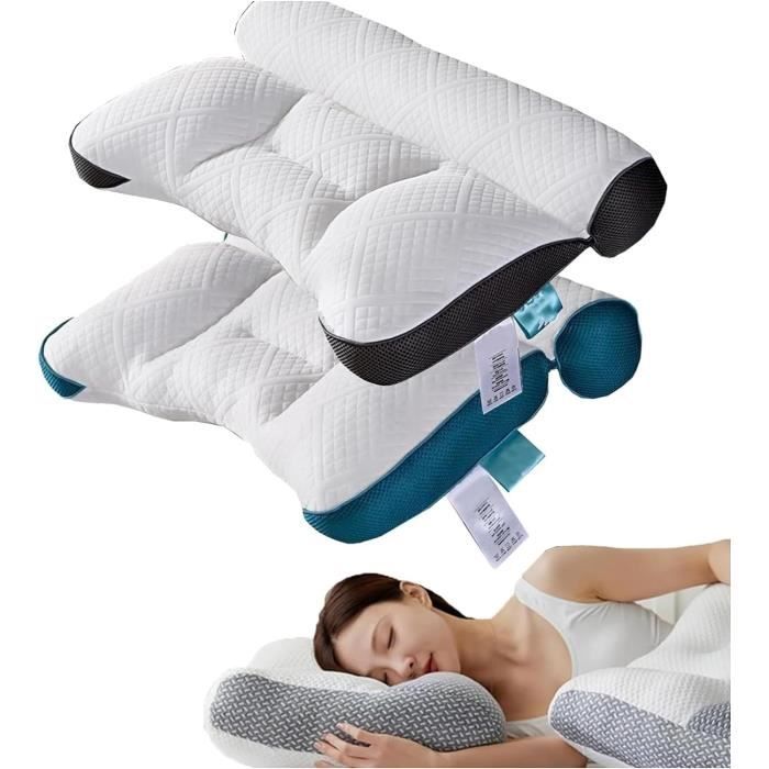 Fafeicy Lot De 2 Oreillers Gonflables Ultra-légers En Tissu PVC Floqué