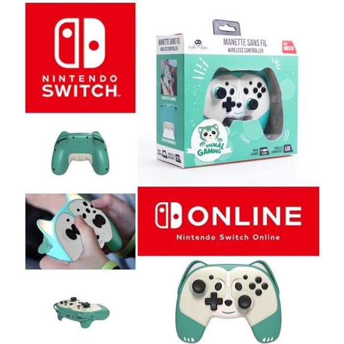 Manette Nintendo Switch Lite Bluetooth sans fil ANIMAL GAMING PANDY TAILLE ENFANT - vue 2