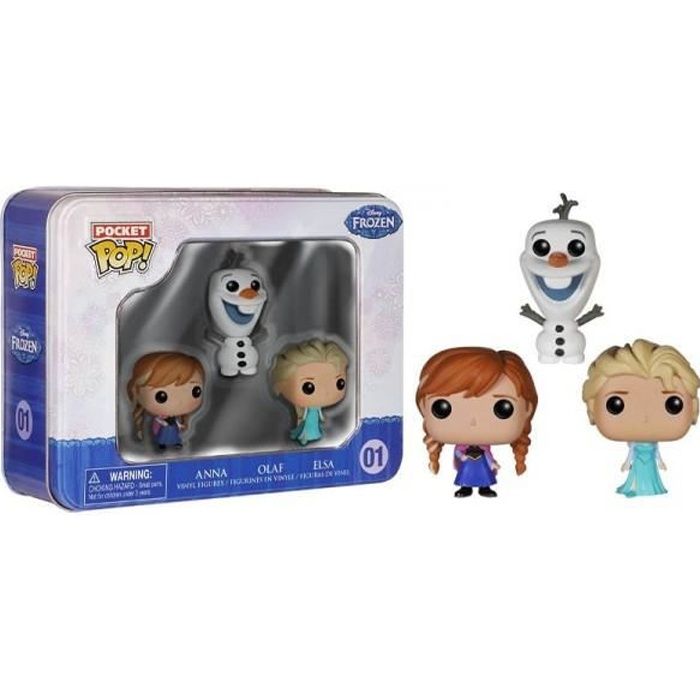 Pack de 3 mini figurines Funko Pop! Disney La Reine des neiges: Anna Elsa et Olaf