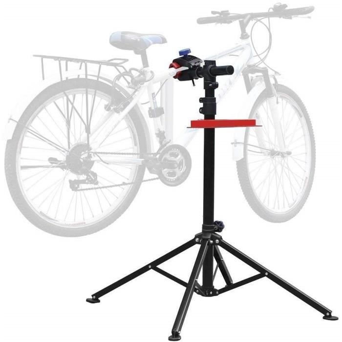 Amzdeal Pied D Atelier Pour Velo Vtt Reparation Hauteur Reglable 115cm 170cm Support Stand De Reparation Pivotant Jusqu A 360 Prix Pas Cher Cdiscount