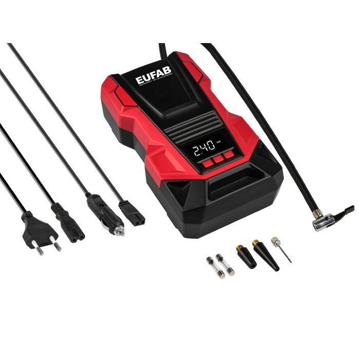 Compresseur - GENERIQUE - Dual Power - 12V et 230V - Lampe LED - Rangement intégré