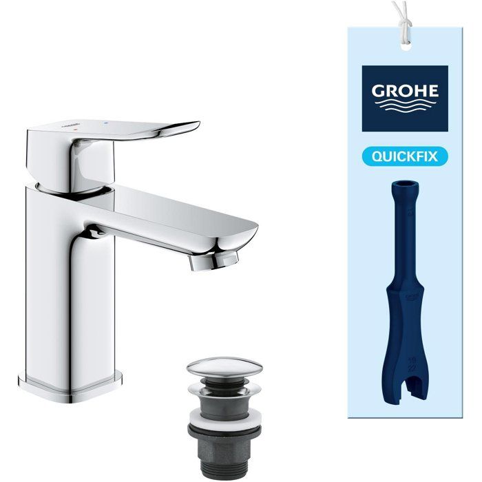 Mitigeur de lavabo - GROHE DICE - Taille S - Clic-clac - Chrome