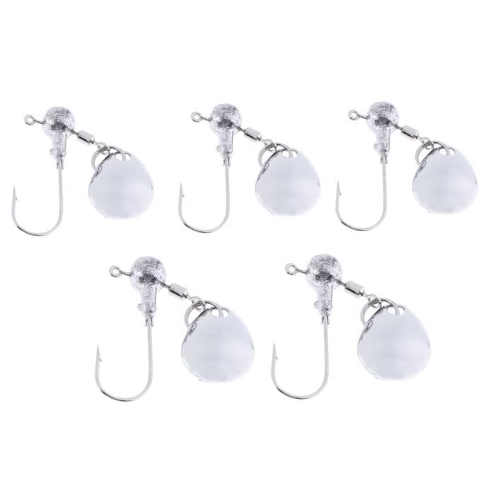 41/71/94PCS Rond Têtes De Gabarit pour la Pêche Peint têtes plombées Pêche en eau salée tête De Gabarit Crochets pondérée crochets à vis sans fin pour la pêche à l'achigan