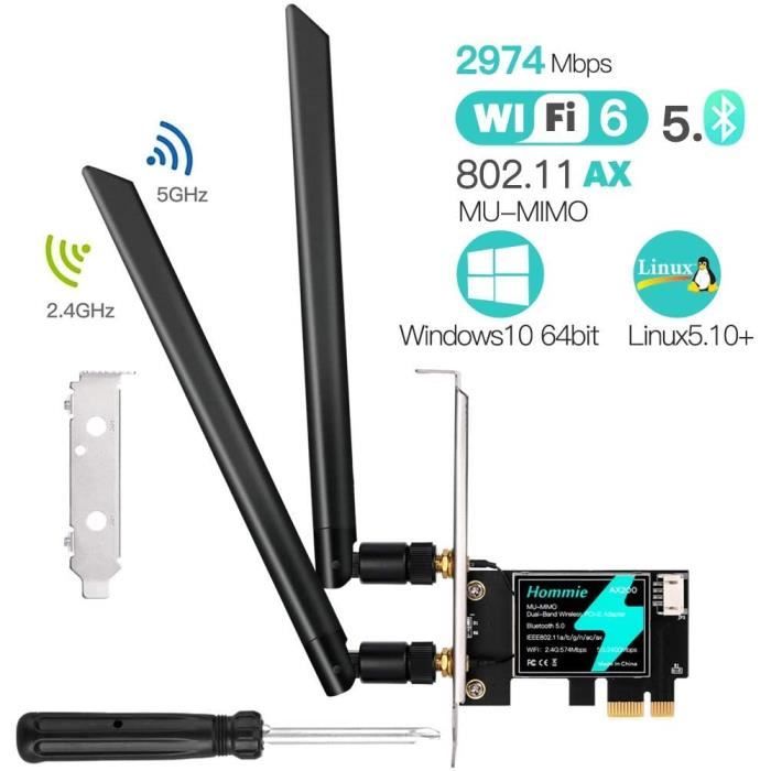 Ubit Carte Reseau Sans Fil Wifi Double Bande Gigabit Adaptateur 867 Mbps 2 4 Ghz 300 Mbps 5 Ghz 867 Mbps Avec Antenne A Gain Eleve Bluetooth 4 0 Pci E Sans Fil Cartes Reseaux High Tech