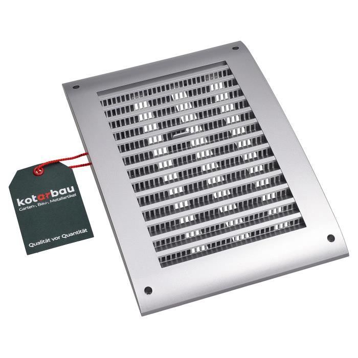 Grille Aération Rectangulaire En Plastique ABS 201 X 101 Mm Noir - Bricolage