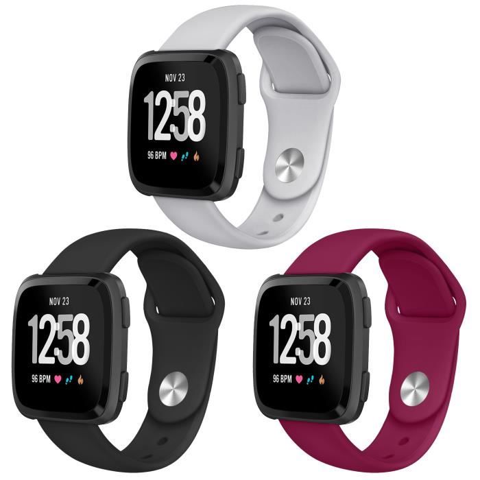 Bracelet Compatible avec FITBIT VERSA 2 & Fitbit Versa & Versa Lite Bracelet de Remplacement en Silicone Souple pour Femmes Hommes
