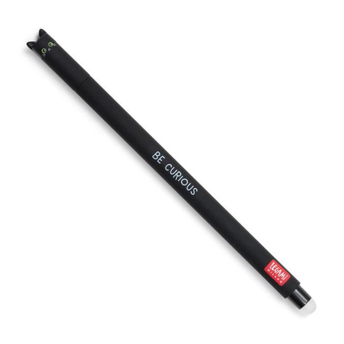 Stylos Effaçables 0.5 Mm - 8 Pièces Noir Et Bleu - Gomme Intégrée - Rechargeables - Design Mignon - 1