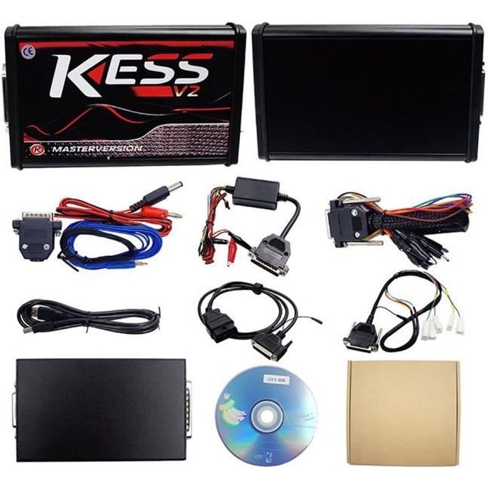 KESS V2 V5.017 Version en ligne V5.017 OBD2 Manager Tuning Kit ECU Programmer, rouge