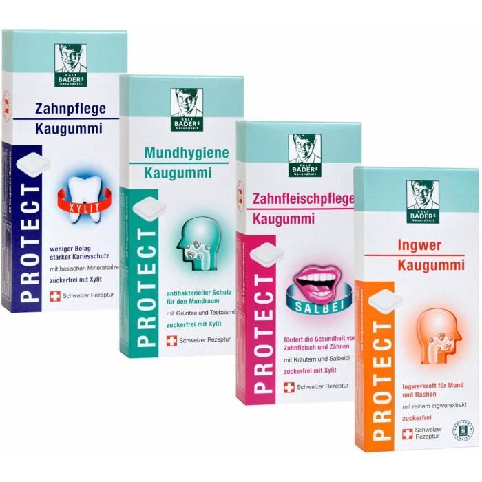 Rafraichisseur D Haleine Baders Health Protect Chewing-Gum Fonctionnel  Pharmacie Hygiène