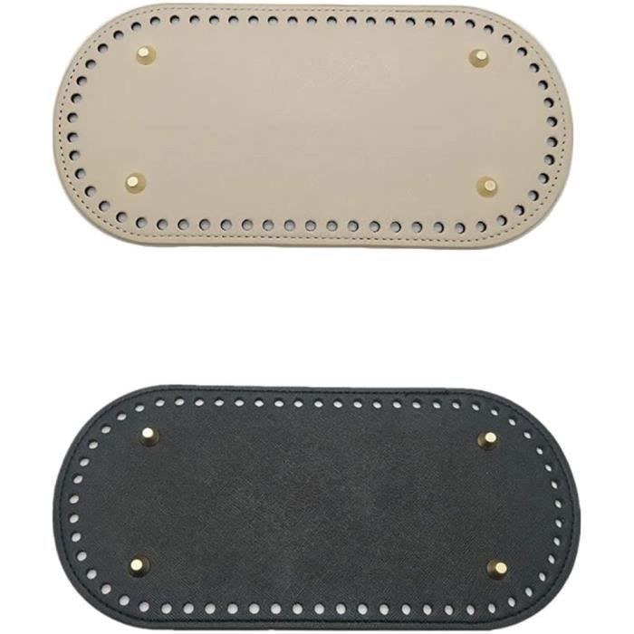 Creation De Sac A Main - Limics24 - Pi?�ces Cuir Pu Fond Ovale Long Tricot Crochet Base Coussin 