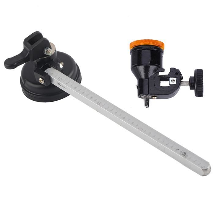 Coupe Verre Circulaire Professionnel - Compas Réglable Jusqu'à 400mm Avec Ventouse Pour Vitrage