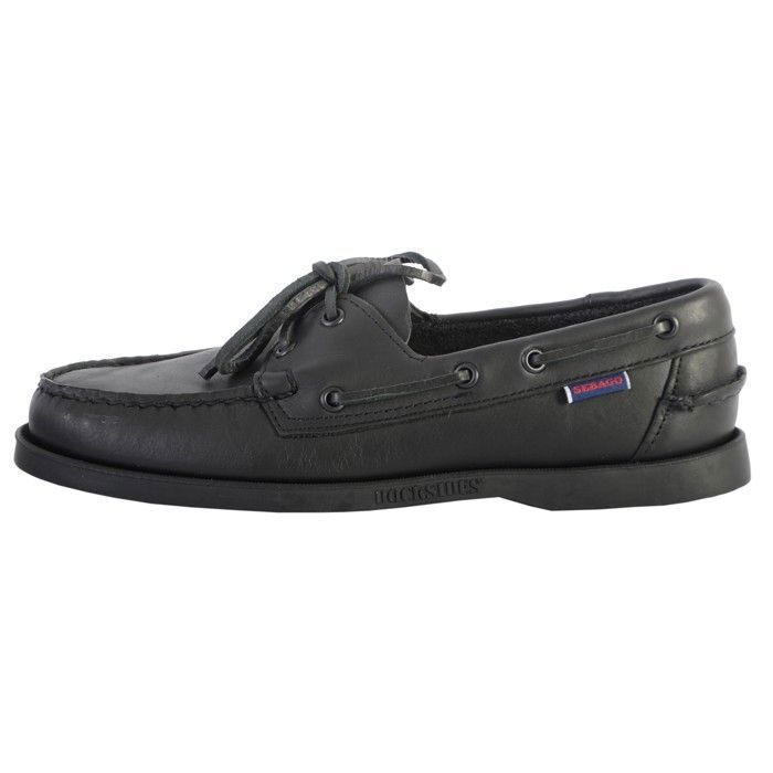 Mocassins Homme - Sebago Portland Cuir Noir - Pointe Arrondie - Confort Exceptionnel